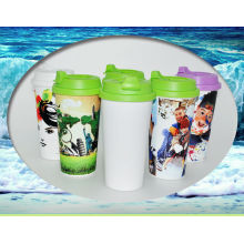 Tasse de voyage en plastique, bouteille de sport de sublimation, bouteille d&#39;eau en plastique